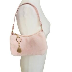 Pusheen Y2K Coquette Pink Faux Fur Shoulder Bag Small Kawaii Anime Cat Charm